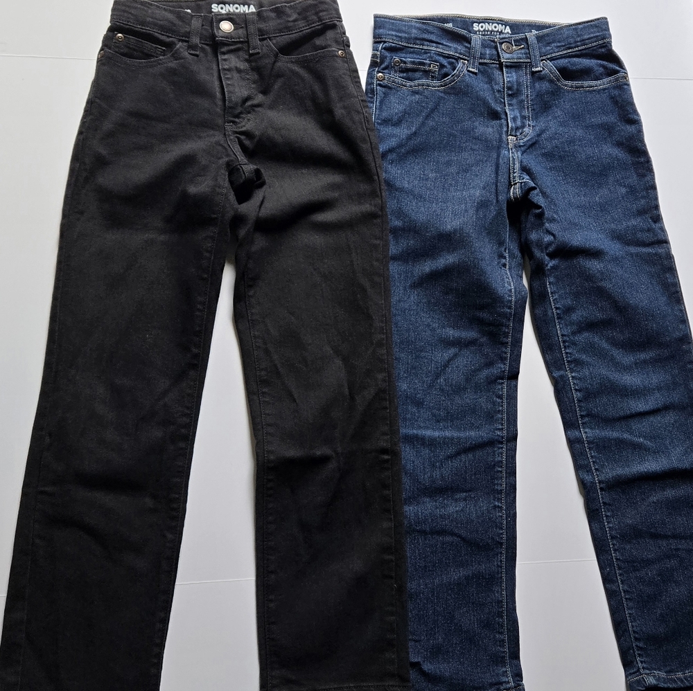 Sonoma Good For Life/2 Pair‎ of Jeans/Black and Blue Denim Jeans/Size 10S